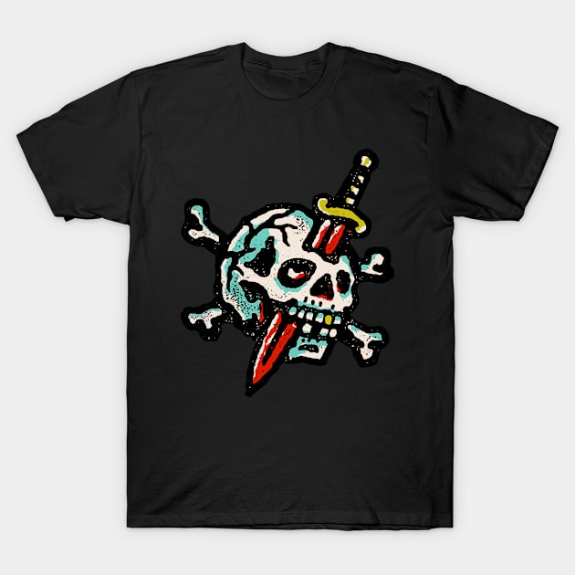 SKULL AND DAGGER T-Shirt by THE HORROR SHOP